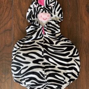 Carter's Plush Zebra Hooded Bodysuit Baby Costume 24 MO